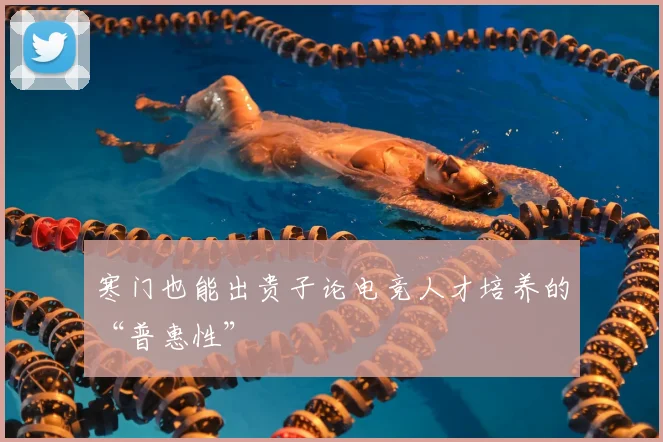 寒门也能出贵子论电竞人才培养的“普惠性”